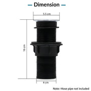 Plantex 6 Inch Waste Coupling for Washbasin/Nylon Thread Body with Brass Head Coupling/Coupling for Sink - Pack of 1 (BH-1116, Chrome)