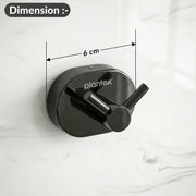 Plantex J4 Stainless Steel Clothes Hanger for Wall/Hangers for Bathroom/Robe Hook/Bathroom Accessories (PVD Black Finish) Onix