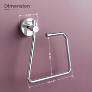 Plantex Towel Ring for Bathroom/Stainless Steel Napkin Hanger for Wash Basin/Bathroom Accessories - Pack of 2 (Chrome)