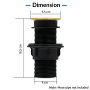 Plantex Brass with Nylon 6 inch Full Thread Waste Coupling for Wash Basin/Coupling for Sink - Pack of 1 (BH-1116, Gold)