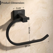 Plantex Stainless Steel Towel Holder for Bathroom/Towel Ring Holder/Napkin Holder for Washbasin/Napkin Ring/Bathroom Accessories – Pack of 1, Aqua (Black)