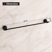 Plantex 304 Grade Stainless Steel Towel Hanger for Bathroom/Holder Stand/Single Towel Rod/Bathroom Accessories - Niko (Black)