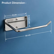 Plantex Stainless Steel Toilet Paper Roll Holder/Tissue Paper Holder in Bathroom/Kitchen/Bathroom Accessories - Wall Mount (Chrome)