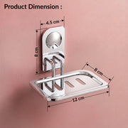 Plantex Stainless Steel Single Soap Holder for Bathroom/Soap Dish Holder Wall Mounted/Bathroom Accessories - Dream (Chrome)
