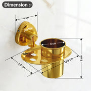 Plantex J4 Stainless Steel Toothbrush Holder for Bathroom/Toothbrush Stand for Bathroom/Tumbler Holder/Bathroom Accessories (PVD Gold Finish) Angel