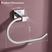 Plantex Aqua Heavy-Duty Stainless Steel Napkin Ring/Towel Ring/Napkin Holder/Towel Hanger/Bathroom Accessories (Chrome) - Pack of 1