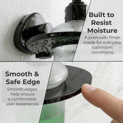 Plantex J4 Stainless Steel Liquid Soap Dispenser/Shampoo Dispenser for Wash Basin/Hand Wash Dispenser Wall Mounted/Bathroom Accessories (PVD Black Finish) Angel