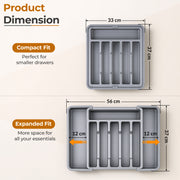 Plantex Expendable Cutlery Tray/Cutlery Organizer for Kitchen Drawer