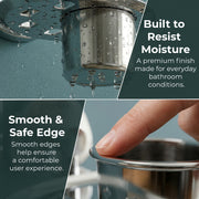 Plantex J4 Stainless Steel Toothbrush Holder for Bathroom/Toothbrush Stand for Bathroom/Tumbler Holder/Bathroom Accessories (Chrome Finish) Angel