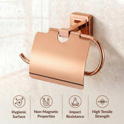 Plantex 304 Grade Stainless Steel Toilet Paper Holder/Stand for Toilet Paper Roll/Tissue Paper Holder - Decan (Rose Gold)