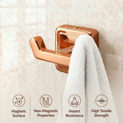 Plantex 304 Grade Stainless Steel Robe Hook/Hanger/Hook for Hanging Towel in Bathroom/Living Room - Decan (Rose Gold)