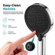 Plantex ABS Hand Shower for Bathroom/3 Mode Multifunctional Shower/Rectangle Hand Shower Without Hose Pipe for Home/Hotel - (Chrome, H-XM95)