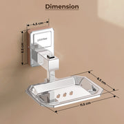 Plantex 304 Grade Stainless Steel Wall Mounted Soap Holder for Bathroom/Soap Dish Stand/Soap Case/Bathroom Accessories - Darcy (Chrome)