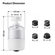 Plantex Tap Water Filter for Kitchen & Bathroom Faucet/Faucet Mounted Water Filter with Replaceable Cartridge/Compact Tap Filter for Home - Pack of 1 (White)