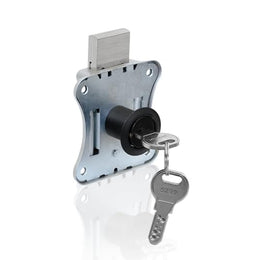 Plantex Drawer Lock/20mm Brass Lock for Cupboard/Multipurpose Cupboard Lock with Key for Home/Office - Pack of 1 (Black)