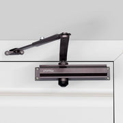 Plantex Aluminium Hydraulic Door Closer for Wooden Doors - Automatic Soft Close for Hotel/Home/Office - ISO 9001 Certified (MI-100, Capacity - 75 Kg, Brown)