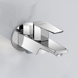 Plantex Pure Brass 2 in 1 Tap for Washing Machine with Water Saving Aerator/2-Way Bib Cock for Bathroom with Wall Flange & Teflon Tape (Celesiya-1245)