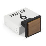 Plantex Cabinet Drawer Pull Knobs | Drawer Knobs Handles | Pull-Push Knobs for Kitchen & Wardrobe - Pack of 6 (Black & Wood)