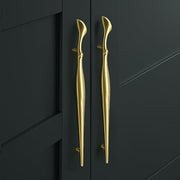 Plantex Cabinet Handle/Kitchen Cabinet Door Handle/Wardrobe/224 mm Cupboard Handle/Door Pull-Push Handle for Home/Office - Pack of 2 (Brass Antique)