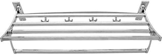 Planet Platinum High Grade Heavy Stainless Steel Square Folding Towel Rack/Bathroom Accessories (2 Feet Long) Pack Of (1)