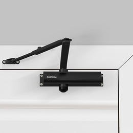 Plantex Door Closer for Wooden Door/Hydraulic Automatic Door Closer/Soft Close Door Closer for Hotel/Home/Office - ISO 9001 Certified (MI-200, Capacity - 55 kg, Black)