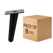 Plantex 4 Inch Sofa Legs for Bed Furniture/Sofa Legs for Table/Sofa Support Legs with Rubber Grip (Black, 8 Pcs)