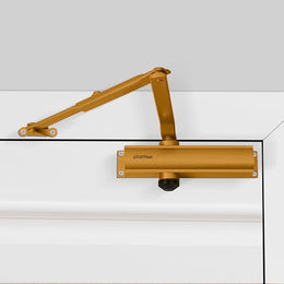 Plantex Aluminium Door Closer - Hydraulic Automatic Soft Close for Hotel/Home/Office - ISO 9001 Certified (MI-200, Capacity - 55 kg, Golden)