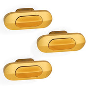 Plantex Knobs for Drawer/Drawer Knobs/Oval Knob for Cabinets/Drawer Handle/Pull-Push Knob for Kitchen/Bedroom Drawers - Pack of 3 (SH-432, Gold & Gold Matt)