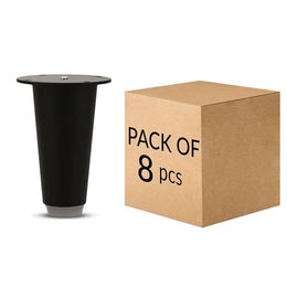 Plantex 4 Inch Sofa Legs for Bed Furniture/Sofa Legs for Table/Sofa Support Legs with Rubber Grip (Black, 8 Pcs)