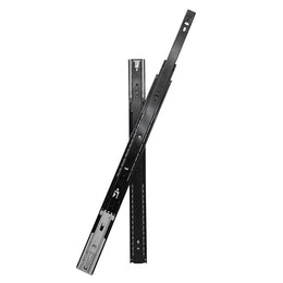 Plantex 20 Inch Soft Close Drawer Channel/Regular Close Ball Bearing Slider Drawer Channel for Home, Kitchen & Wardrobe/Telescopic Channel for Drawer - Pair of 1 (Black)