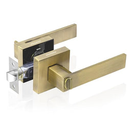 Plantex New Age Bathroom Door Locks/Key-Less Door Lock Set for Bedroom/Balcony/Office/Storeroom - Reversible Design (Brass Antique Finish, 30mm to 50mm Door Range)