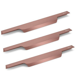 Plantex Profile Handle for Kitchen Cabinet/12 Inch Alluminium Drawer Profile Handle/Wardrobe Pull Handle for Home/Office/Hotel - Pack of 3 (Rose Gold)