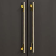Plantex Cabinet Handle/Kitchen Cabinet Door Handle/Wardrobe/450 mm Cupboard Handle/Door Pull-Push Handle for Home/Office - Pack of 2 (Brass Antique & Gold)