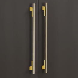 Plantex Cabinet Handle/Kitchen Cabinet Door Handle/Wardrobe/450 mm Cupboard Handle/Door Pull-Push Handle for Home/Office - Pack of 2 (Brass Antique & Gold)
