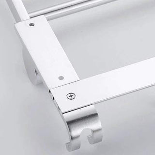 Plantex Space Aluminum Foldable Towel Rack/Towel Stand for Bathroom/Towel Hanger/Bathroom Accessories (24-Inch) - Silver