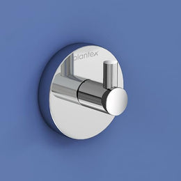 Plantex Smero Pure Brass Made Hooks for Hanging Clothes and Towel in Bathroom/Robe Hook/Hanger for Living Room - Circle (Chrome)