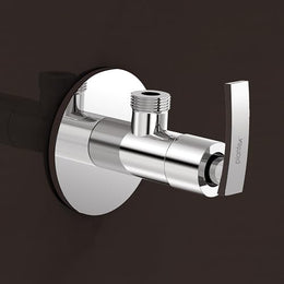 Plantex Pure Brass Angle Valve for Bathroom with Brass Wall Flange and Teflon tape/Angle Cocke Tap for Wash Basin-7 year Warranty by Plantex [COL-1005-Mirror Chrome]
