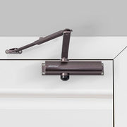 Plantex Aluminium Hydraulic Door Closer for Wooden Doors - Automatic Soft Close for Hotel/Home/Office - ISO 9001 Certified (MI-200, Capacity 55 kg, Brown)