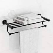 Plantex Space Aluminum Towel Rack for Bathroom/Towel Stand/Hanger/Bathroom Accessories(24 Inch-Black)