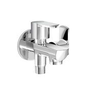 Plantex Two Way Tap/2 in 1 Bib Cock Water Tap/Wash Basin Tap for Home with Wall Flange & Teflon Tape/Bathroom Accessories-(CRM-1285-Chrome)