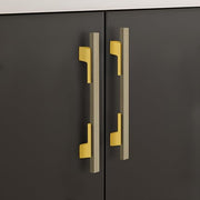 Plantex Cabinet Handle/Kitchen Cabinet Door Handle/Wardrobe/160 mm Cupboard Handle/Door Pull-Push Handle for Home/Office - Pack of 2 (Brass Antique & Gold)