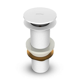 Plantex Pure Brass Waste Coupling for Wash Basin/ 5 inch Drain Out let System Full Thread Pop up Waste Coupling (Matt White - Pack of 1)
