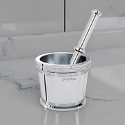 Plantex Heavy Stainless Steel Mortar & Pestle Set/Spice Mixer/Khalbatta/Khal/Okli Musal for Kitchen - Size 4(Dia: 8.7, H: 9 cm)