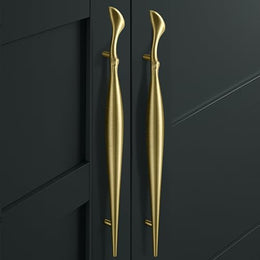 Plantex Cabinet Handle/Kitchen Cabinet Door Handle/Wardrobe/288 mm Cupboard Handle/Door Pull-Push Handle for Home/Office - Pack of 2 (Brass Antique)