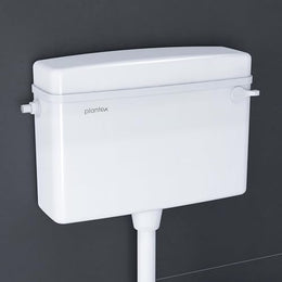 Plantex Polypropylene Toilet Flush Tank/Flush Tank for Toilet with 10 LTR Water Capacity/Side Lever Cistern for Bathroom - Pack of 1 (White)