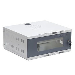 Plantex CCTV/NVR/DVR Cabinet Box/Network Rack/cctv box cabinet with Lock and Keys/Server rack with Power Socket - 3U+, (White) Transparent Glass Door dvr box for cctv