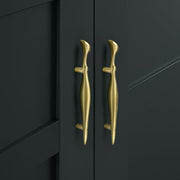 Plantex Cabinet Handle/Kitchen Cabinet Door Handle/Wardrobe/96 mm Cupboard Handle/Door Pull-Push Handle for Home/Office - Pack of 2 (Brass Antique)