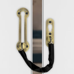 Plantex Door Chain Lock for Main Door/Door Safety Chain/Door Chain Latch/Door Lock for Kids Safety/Chain Lock for Door with Rubber Grip - Pack of 1 (Brass Antique)