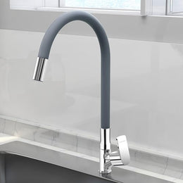 Plantex Flexible Tap for Kitchen Sink/360° Rotating Sink Tap for Basin/Flexible Tape with Teflon Tape – Deck Mount (Chrome)