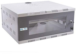 Plantex CCTV/DVR Rack/NVR Cabinet Box/Network Rack/Server Rack/CCTV Camera Box with KeyLock/DVR Box for cctvwith Power Socket - 3U - (Off White & Gray), Metal Transparent Glass Door Cabinet Box